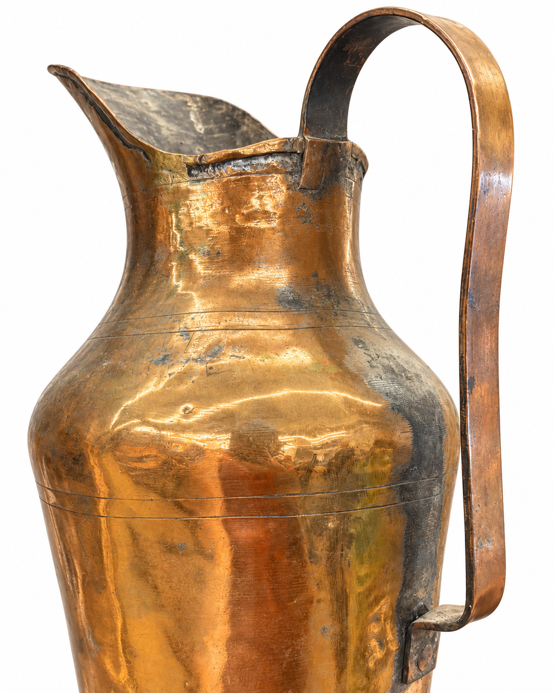 Antique 19th-Century Copper Milk Pitcher — South of France