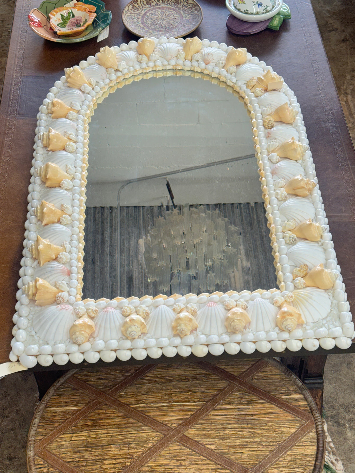 Vintage Anthony Redmile-Style Shell Encrusted Wall Mirror — USA, Late 20th Century