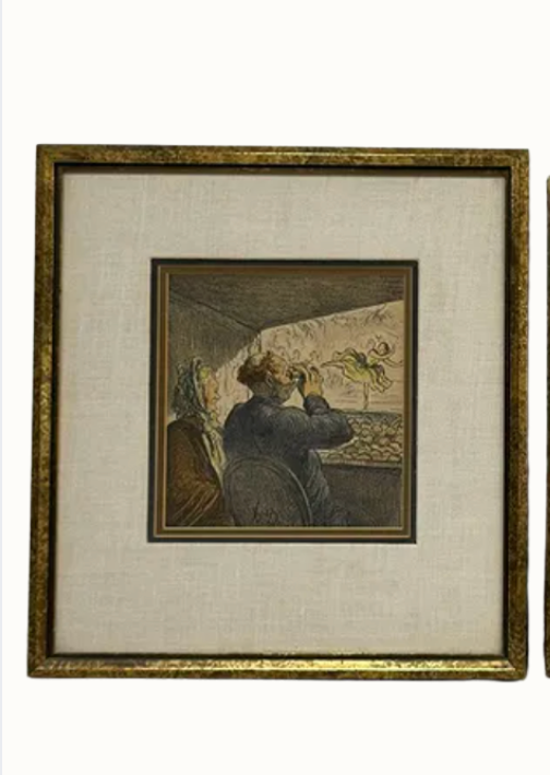After Honoré Daumier “If You Don’t Stop Immediately” Hand-Colored Lithograph