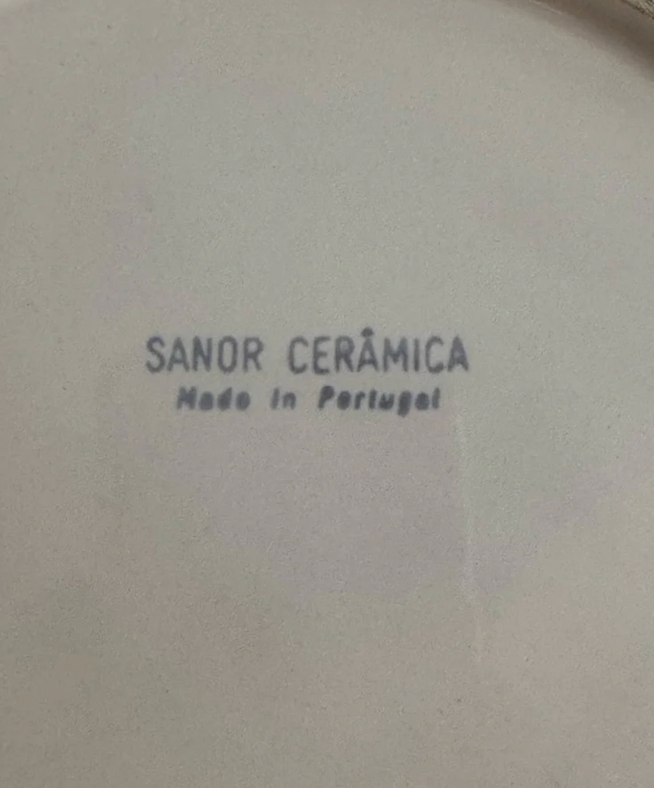 Vintage SANOR Cerâmica Portuguese Coastal Shell & Crab Serving Plate — Made in Portugal