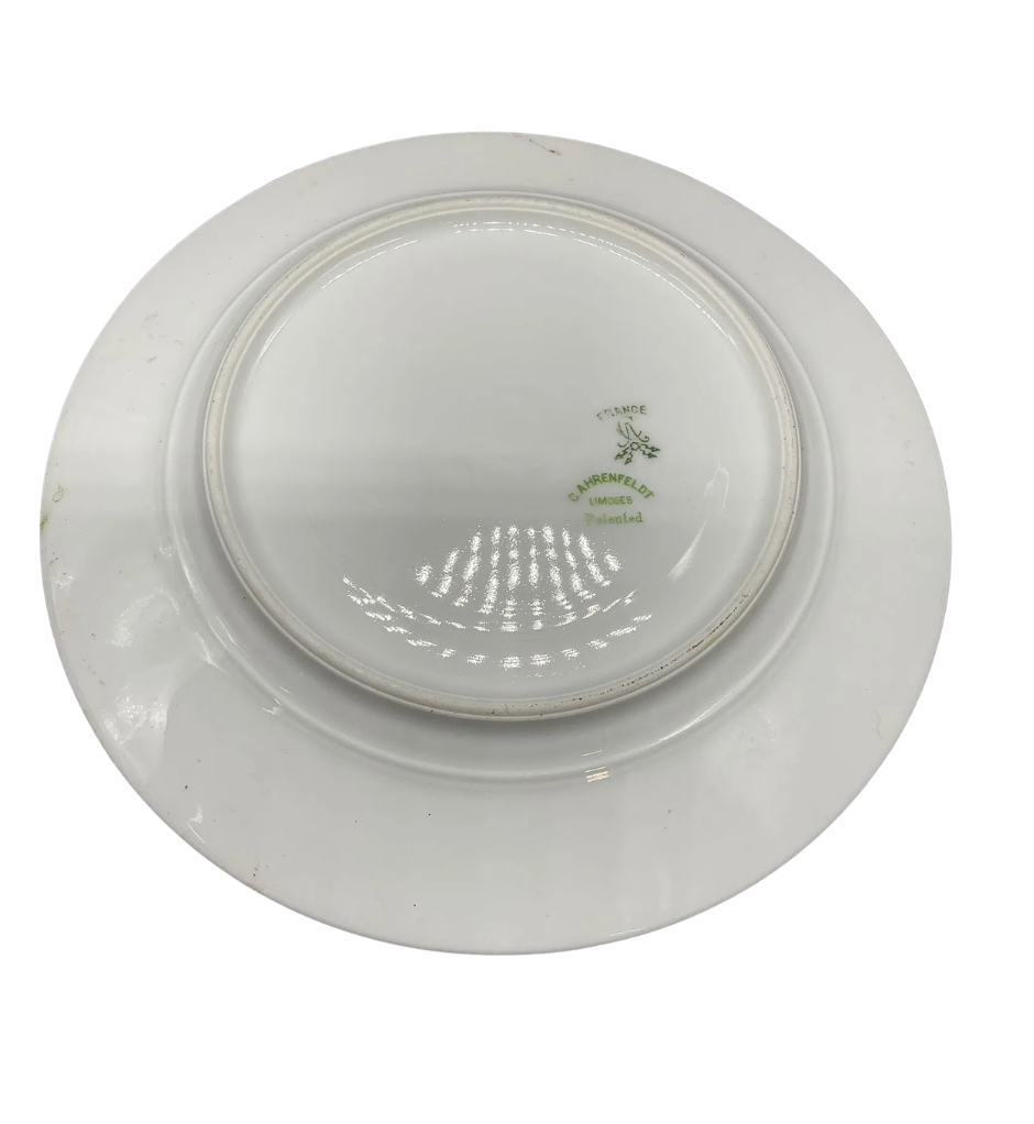 Antique Charles Ahrenfeldt Limoges Porcelain Plates — Set of 6 | France