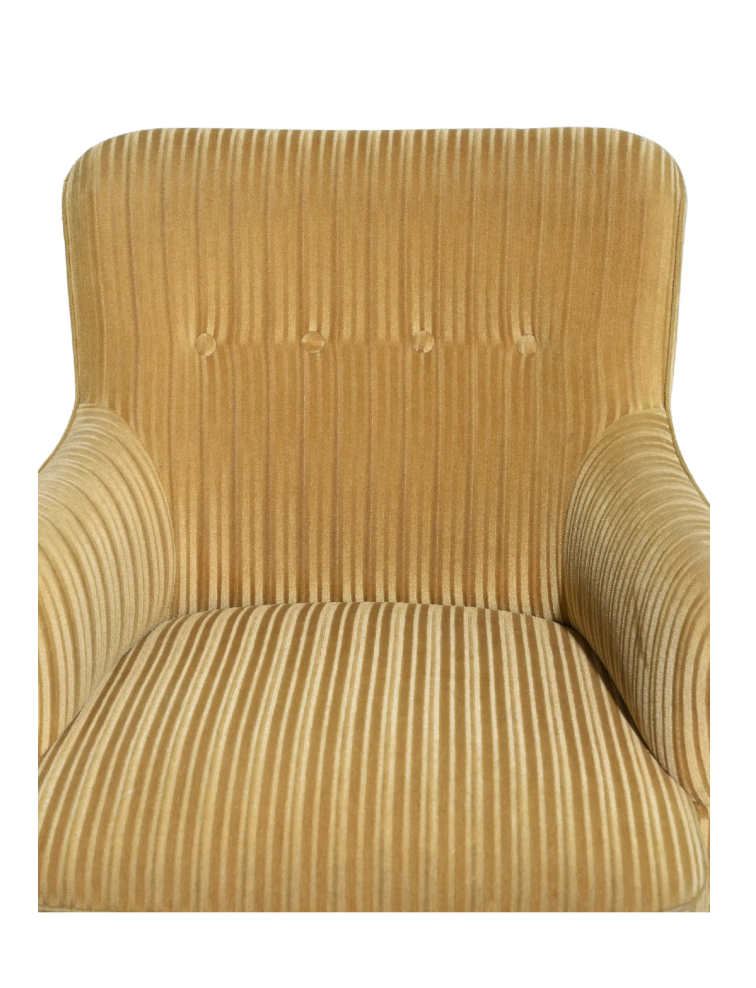 Vintage Danish Upholstered Crapaud-Style Lounge Chair