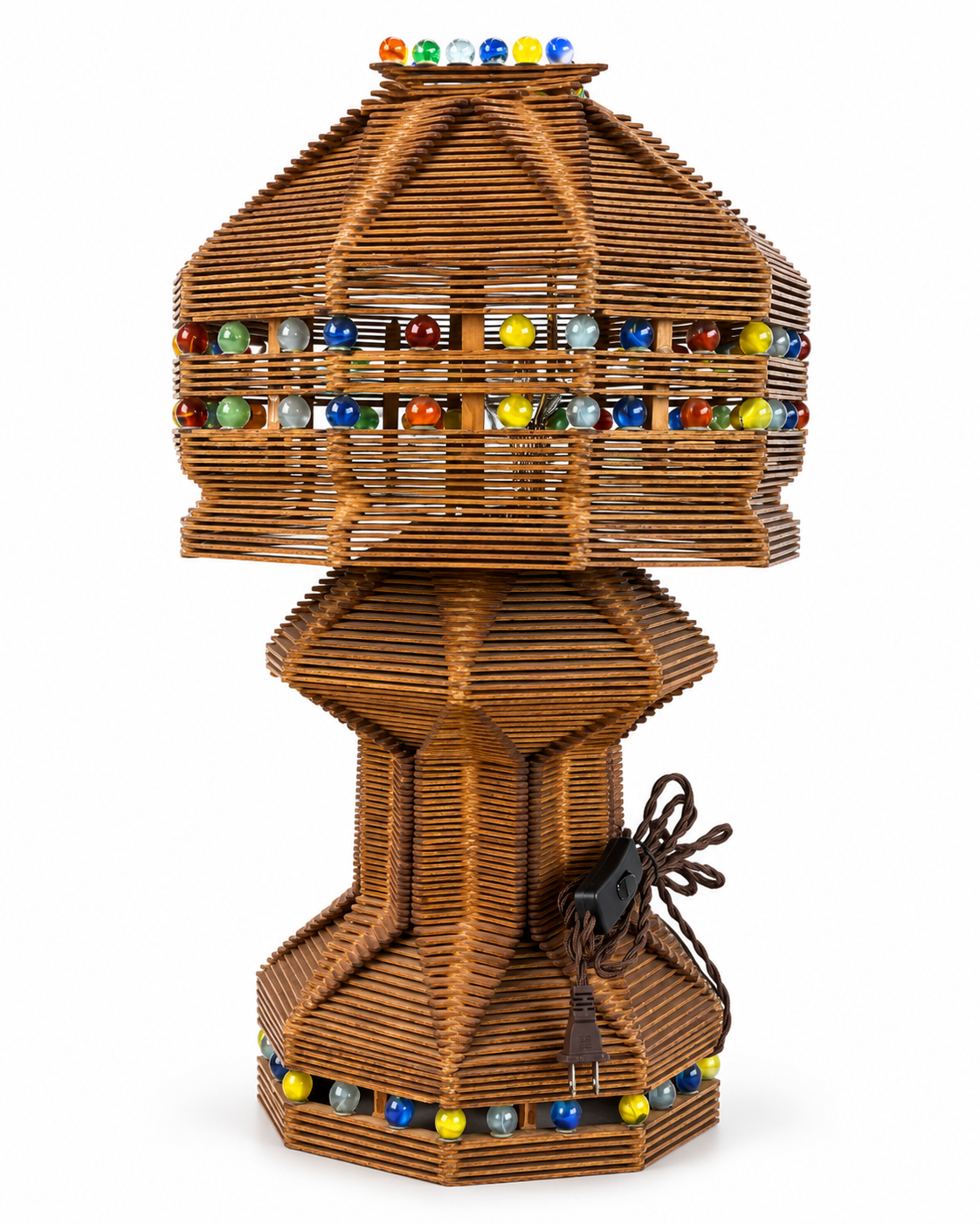 La Bruja — Vintage Tramp Art Lamp