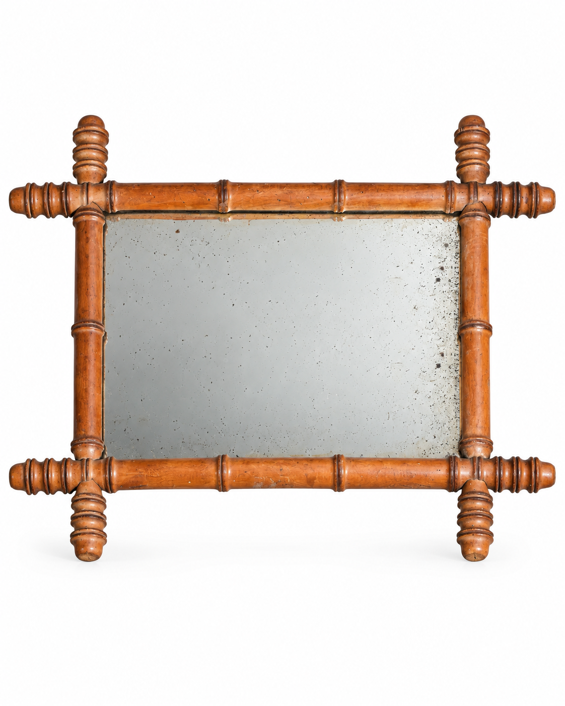 Vintage Faux Bamboo Framed Mirrors