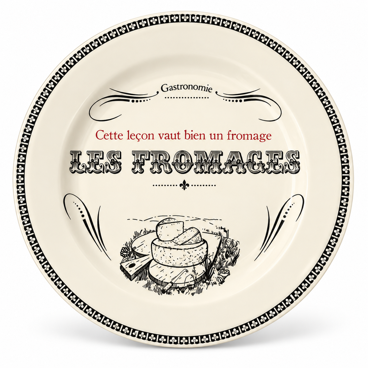 Gien France “Les Fromages” Gastronomie Cheese Plate — French Faïence