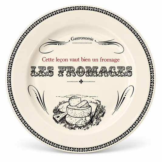 Gien France “Les Fromages” Gastronomie Cheese Plate — French Faïence