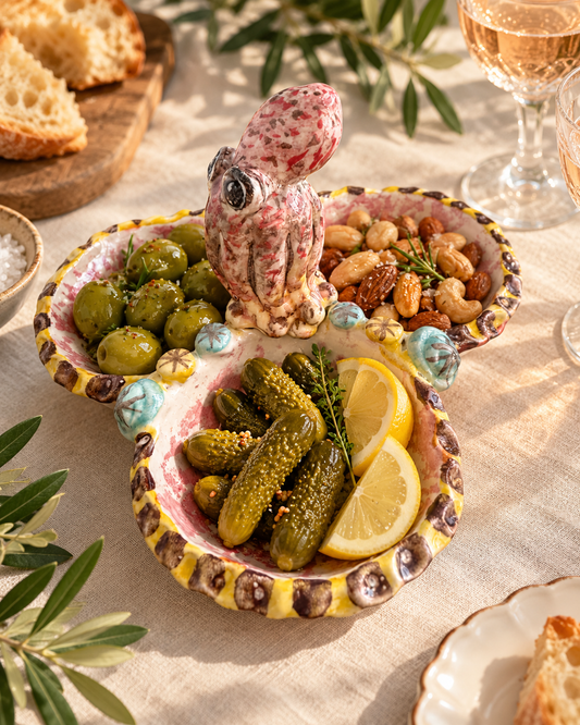 Italian Majolica Octopus Serving Dish