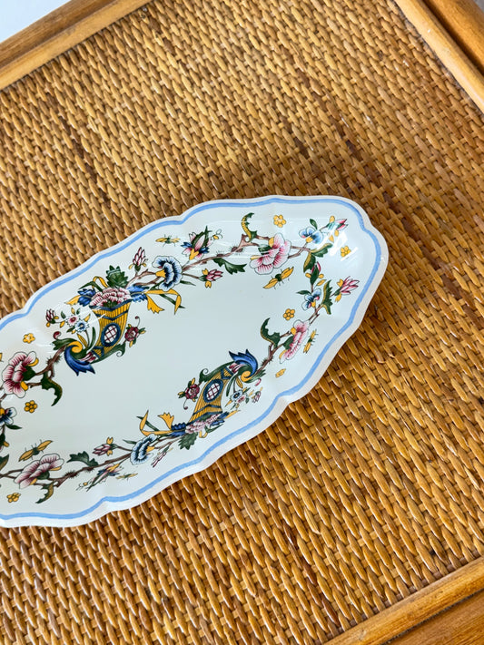 Vintage Gien Corne d’Abondance Small Serving Dish — France, 7"
