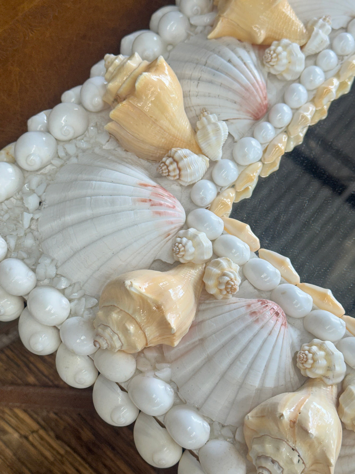 Vintage Anthony Redmile-Style Shell Encrusted Wall Mirror — USA, Late 20th Century