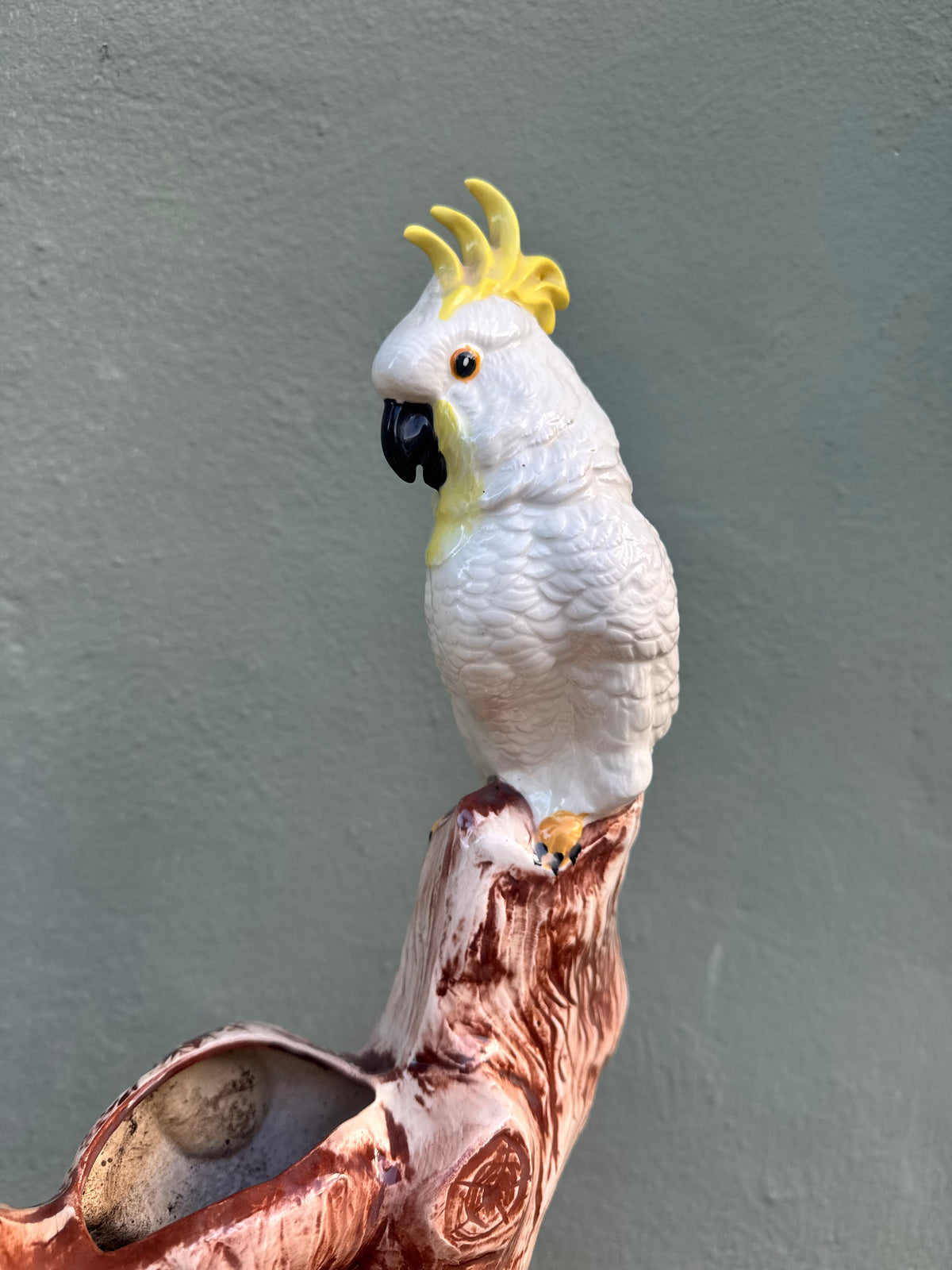 Vintage American Double Cockatoo Ceramic Planter, c. 1960s–70s