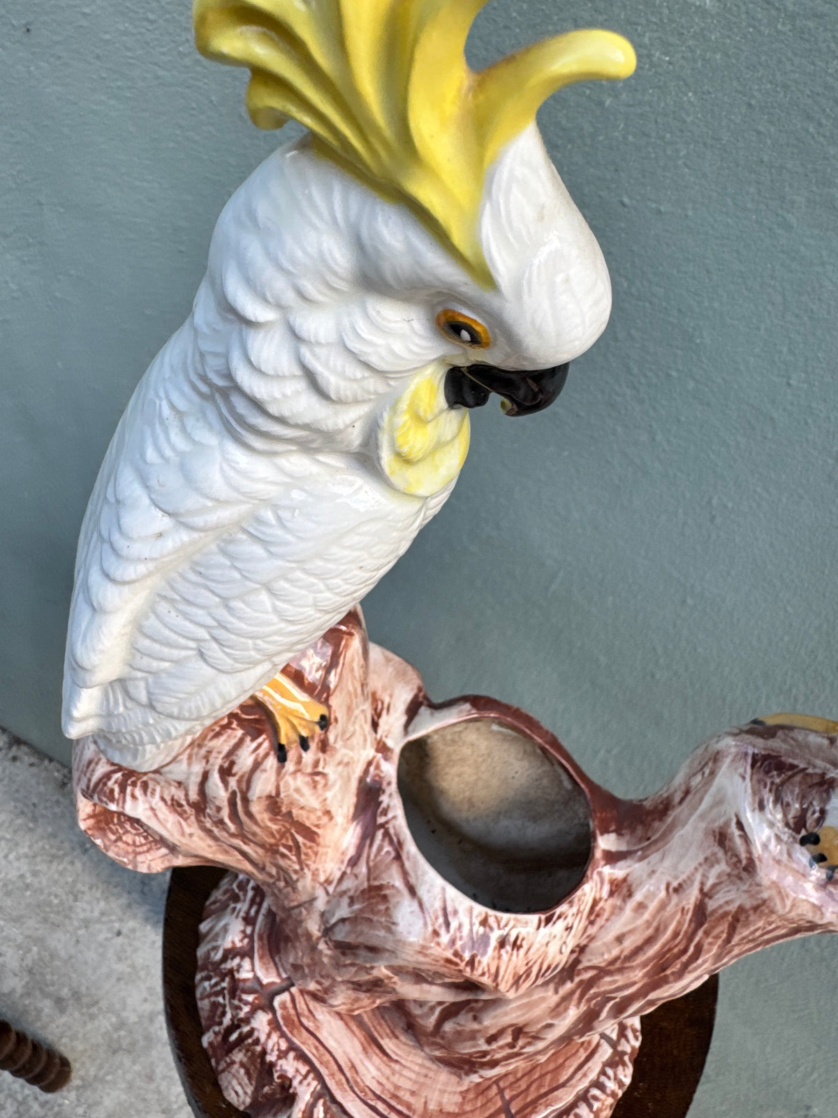 Vintage American Double Cockatoo Ceramic Planter, c. 1960s–70s
