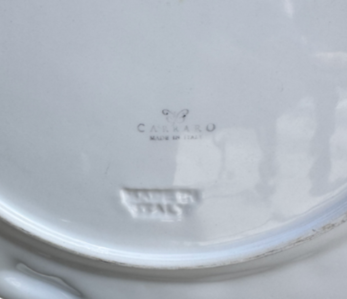 Cabaro Made in Italy maker’s mark on vintage ceramic charger