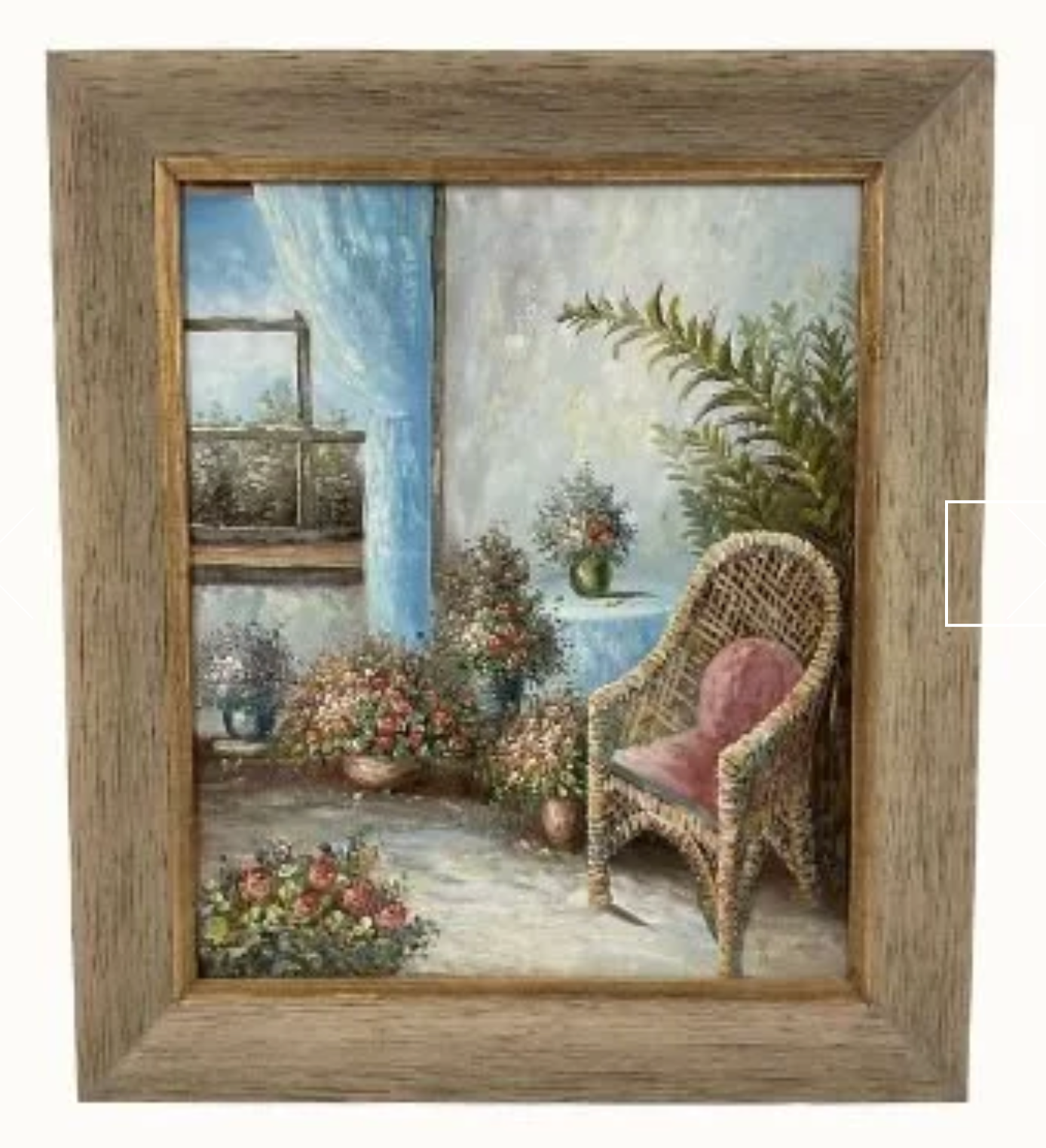 Vintage Indoor Garden Painting by Balfour — Original Canvas