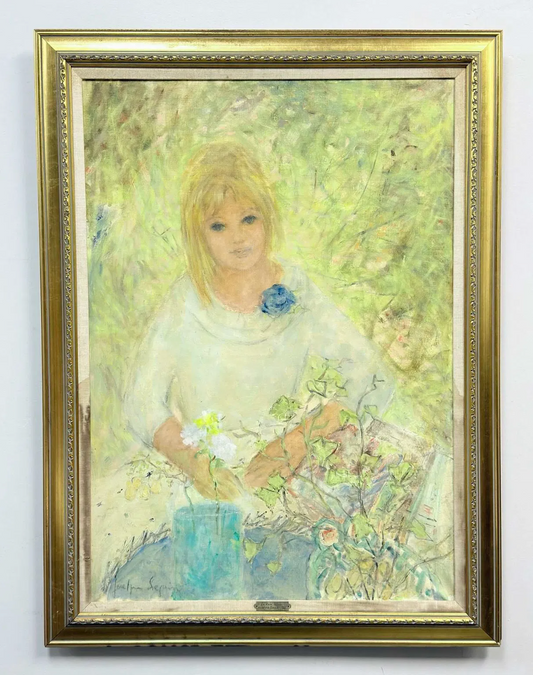 Jocelyne Seguin “La Rose Bleue” Oil on Canvas