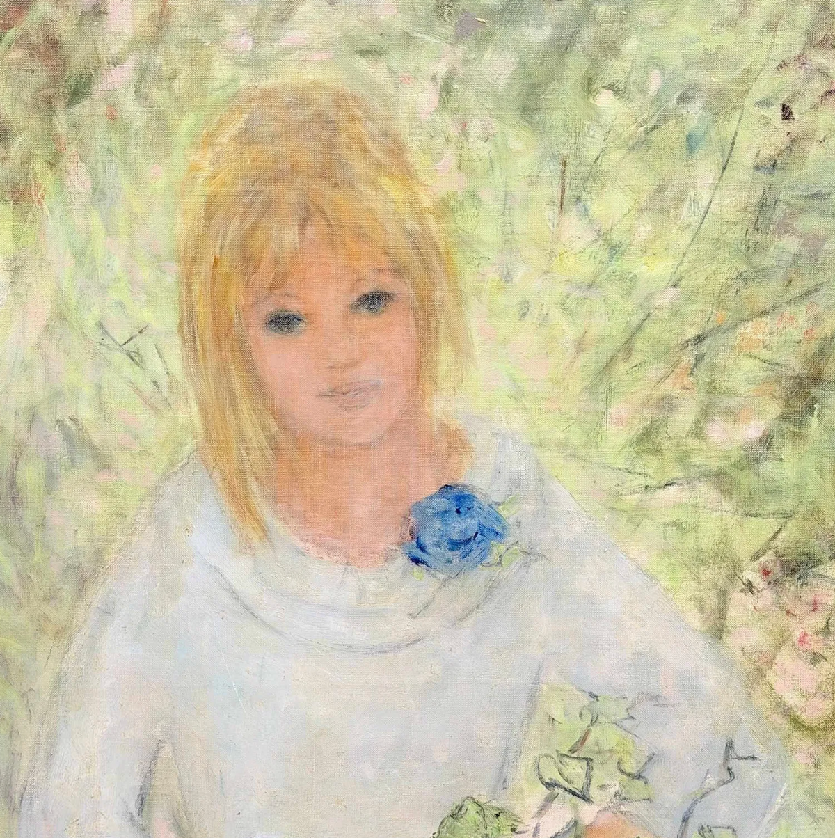 Jocelyne Seguin “La Rose Bleue” Oil on Canvas
