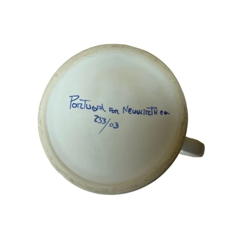 Vintage Portugal for Neuwirth Hand-Painted Floral Pitcher — Numbered 233/03