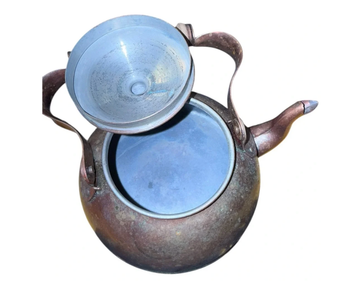 Vintage TAGUS Copper Kettle with Wooden Handle — Made in Portugal