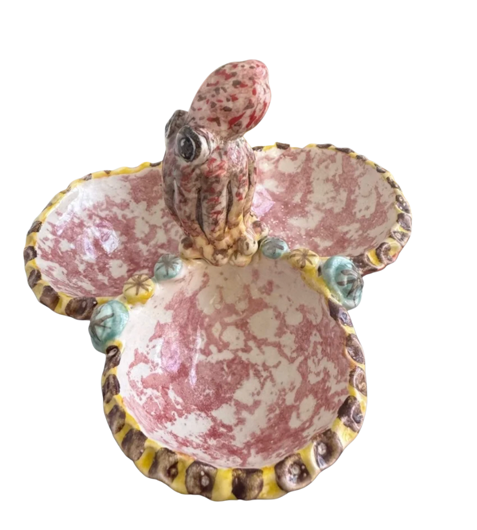 Italian Majolica Octopus Serving Dish