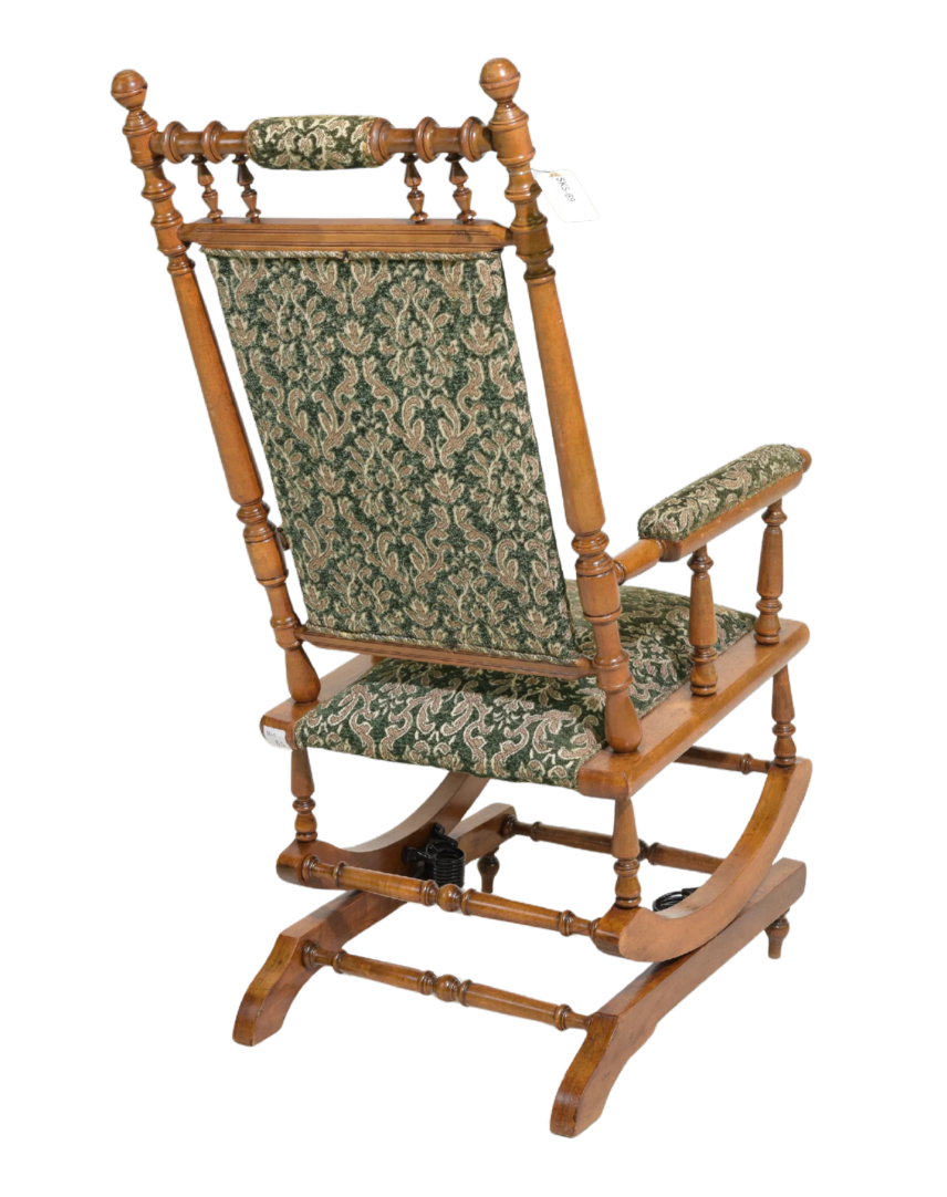Vintage Swedish Upholstered Rocking Chair — Scandinavian Modern