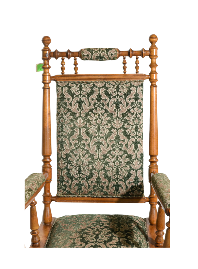 Vintage Swedish Upholstered Rocking Chair — Scandinavian Modern