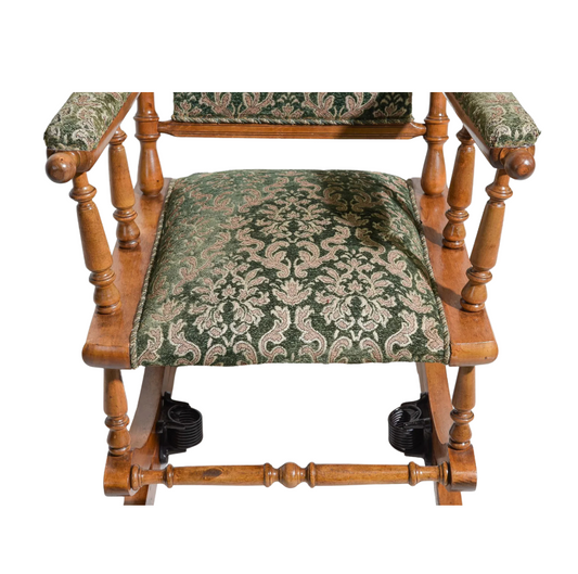 Vintage Swedish Upholstered Rocking Chair — Scandinavian Modern