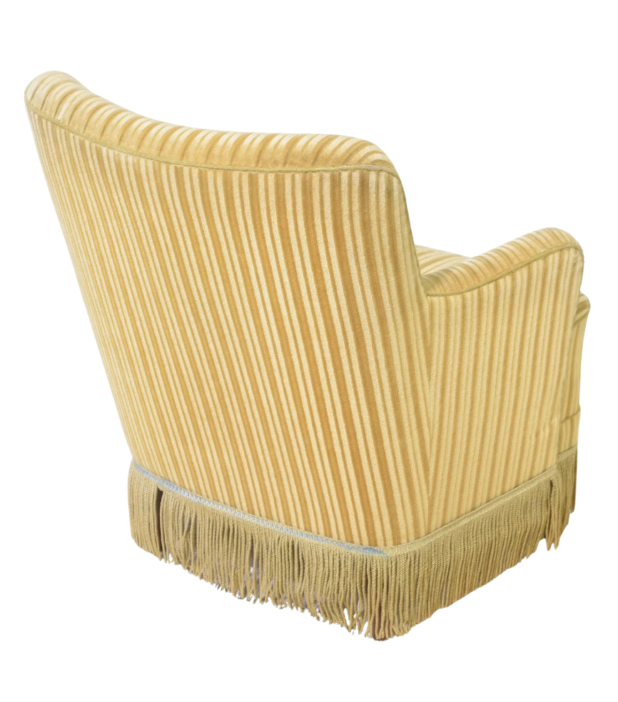 Vintage Danish Upholstered Crapaud-Style Lounge Chair