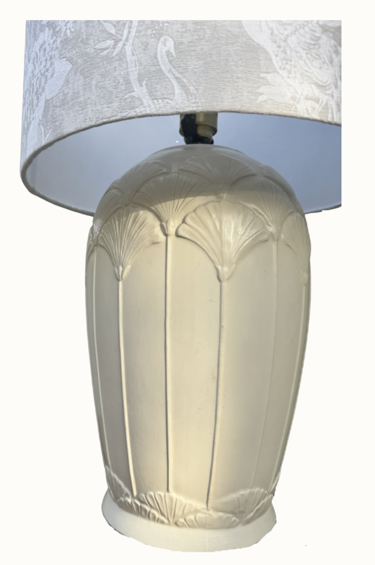 Restored Art Deco Revival lamp styled in an interior
