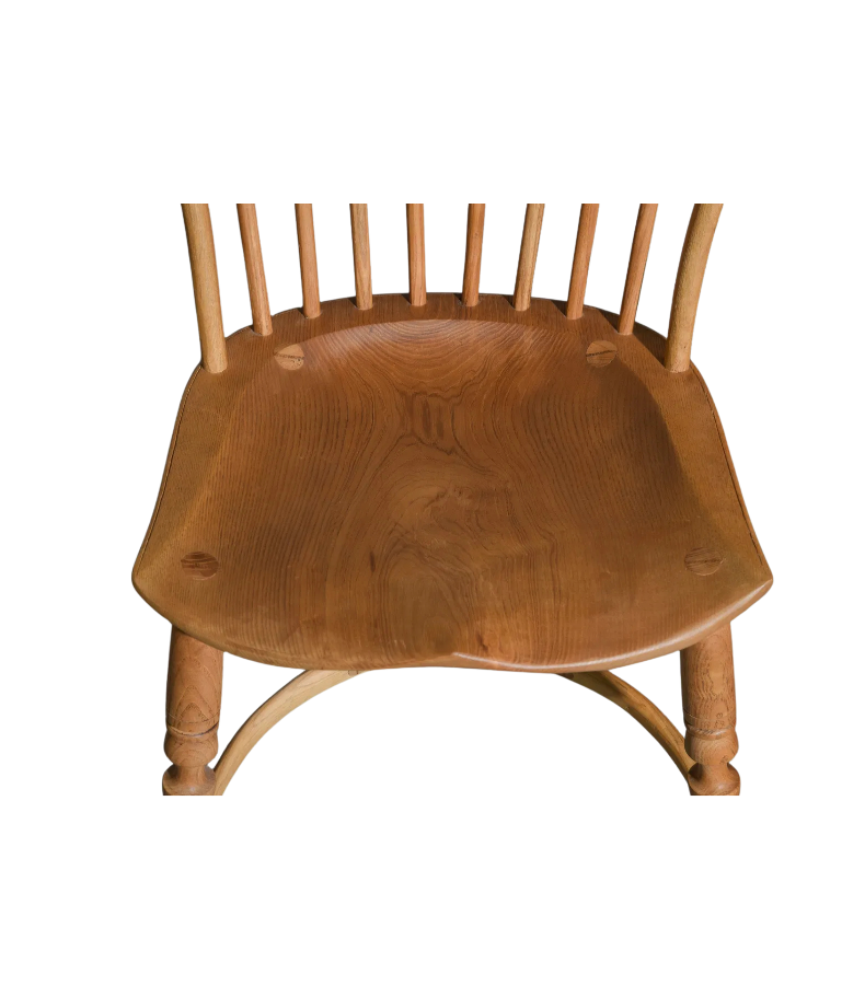 Vintage Spindle-Back Dining Chairs — Set of Four
