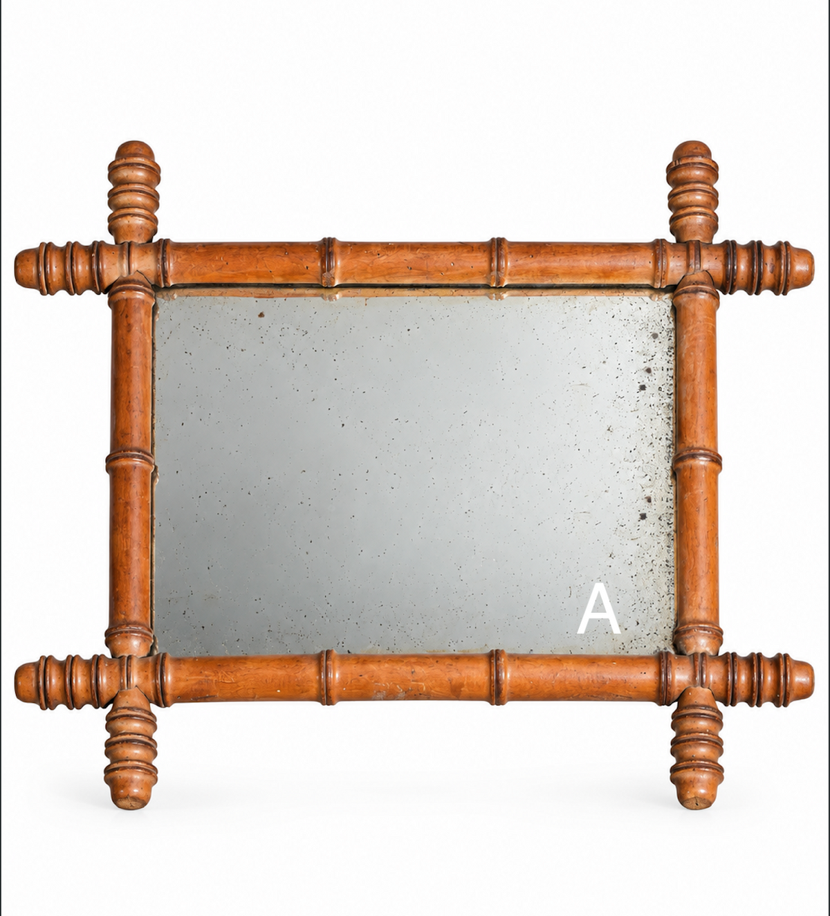 Vintage Faux Bamboo Framed Mirrors