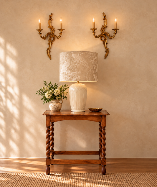 Antique Louis XV Style Gilt Metal Rococo Two-Light Wall Sconces — Pair